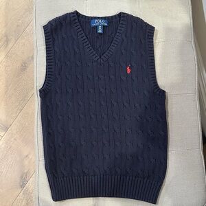 Polo by Ralph Lauren Men's Dark Blue V-Neck Sweater Vest